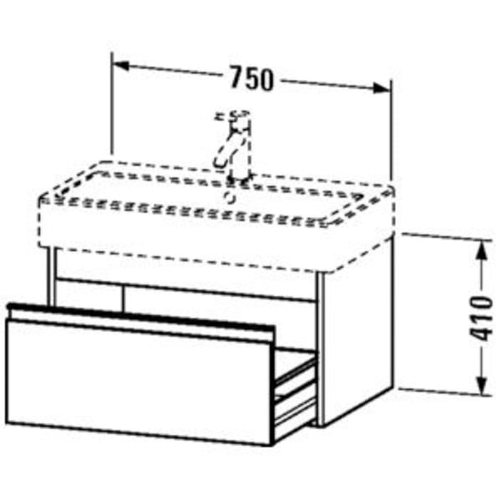 Duravit Ketho Waschtischunterbau für Vero Waschtisch 80 cm