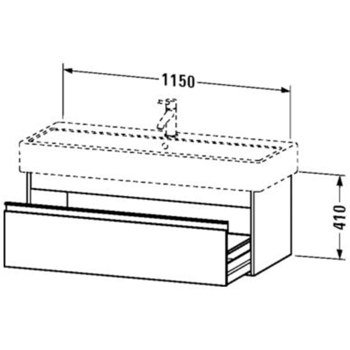Duravit Ketho Waschtischunterbau für Vero Waschtisch 120 cm