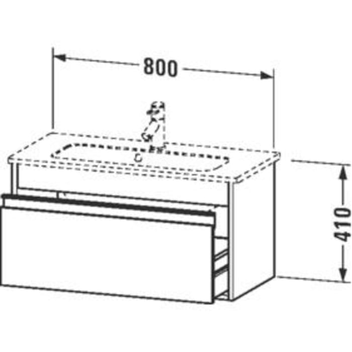 Duravit Ketho Waschtischunterbau Compact für ME Starck 80 x 41 cm