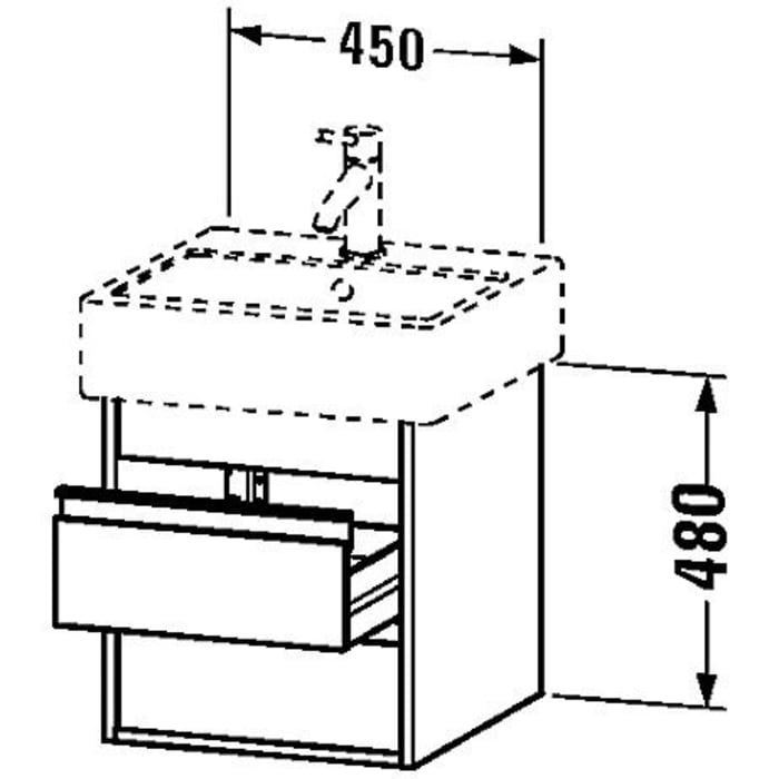 Duravit Ketho Waschtischunterbau für Vero Waschtisch 50 cm