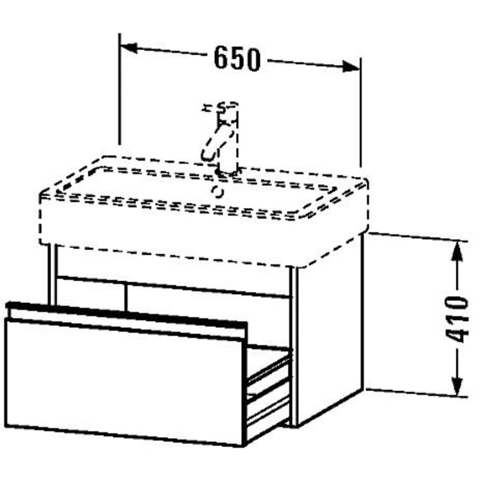 Duravit Ketho Waschtischunterbau für Vero Waschtisch 70 cm