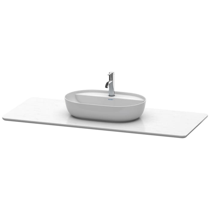 Duravit Luv Quarzsteinkonsole 138,8 x 59,5 cm mit 1 Ausschnitt