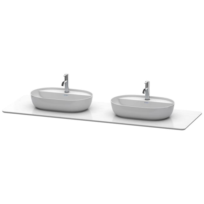 Duravit Luv Quarzsteinkonsole 178,3 x 59,5 cm mit 2 Ausschnitten