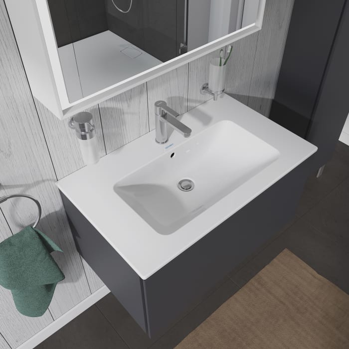 Duravit ME by Starck Möbelwaschtisch 83 cm mit 1 Hahnloch 