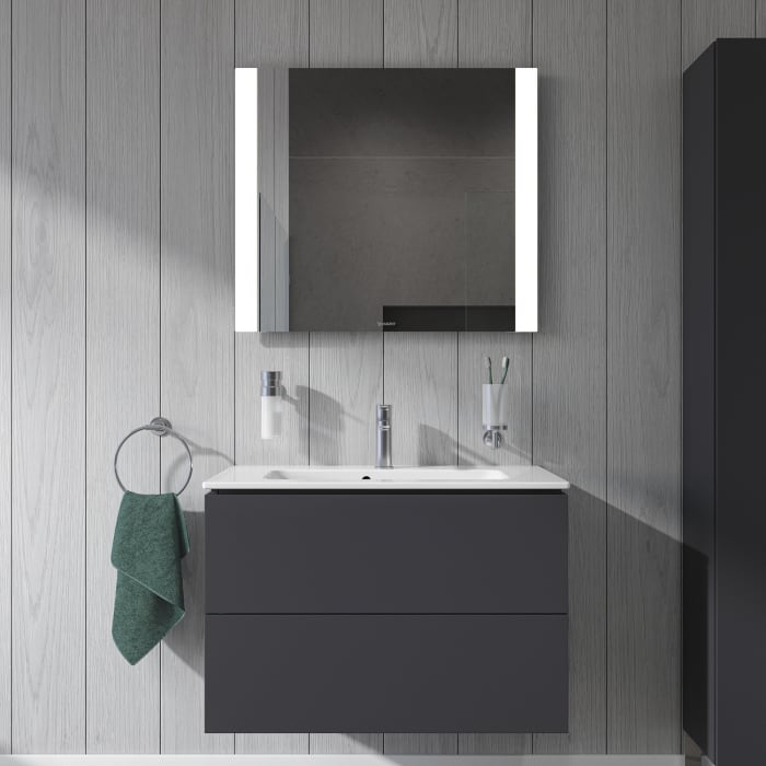 Duravit ME by Starck Möbelwaschtisch Compact mit 1 Hahnloch 83 x 40 cm