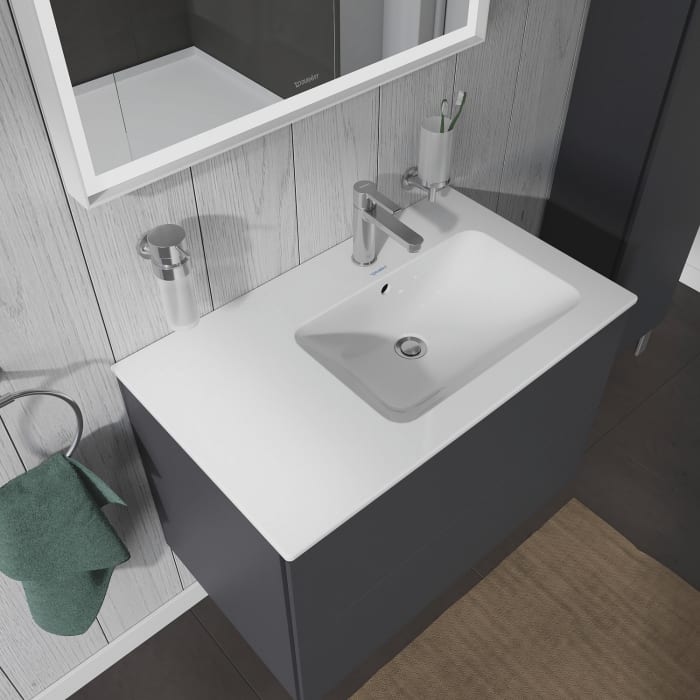 Duravit ME by Starck Möbelwaschtisch mit 1 Hahnloch 83 x 49 cm 