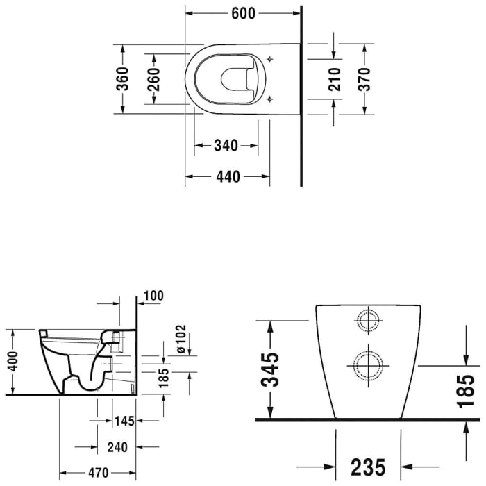 Duravit ME by Starck Stand-WC