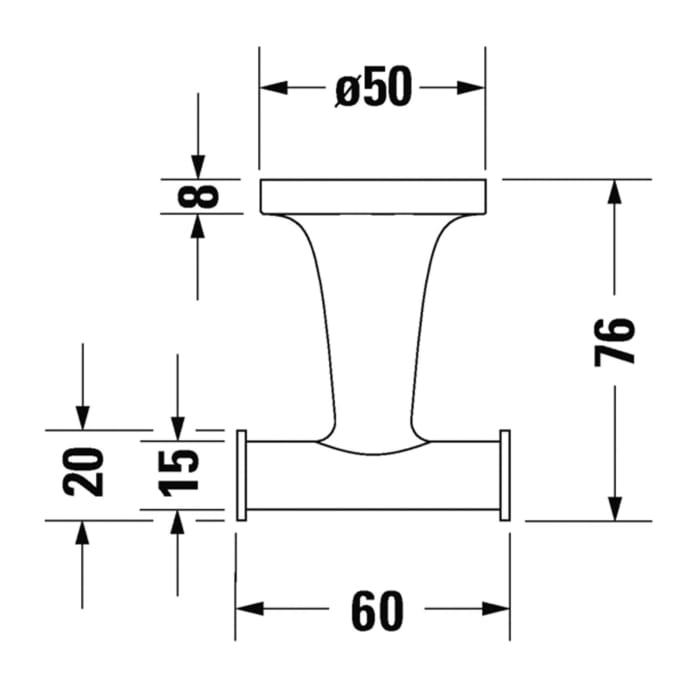 Duravit Starck T Handtuchhaken doppelt