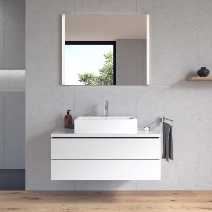 Duravit Vero Air Aufsatzbecken geschliffen mit 1 Hahnloch 60 x 47 cm, mit Überlauf