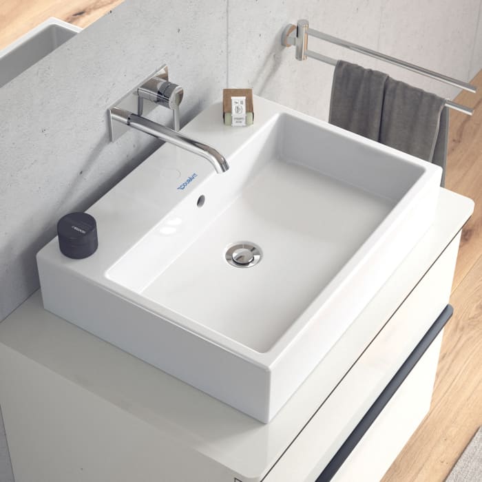 Duravit Vero Air Waschtisch geschliffen ohne Hahnloch 60 x 47 cm, mit Überlauf