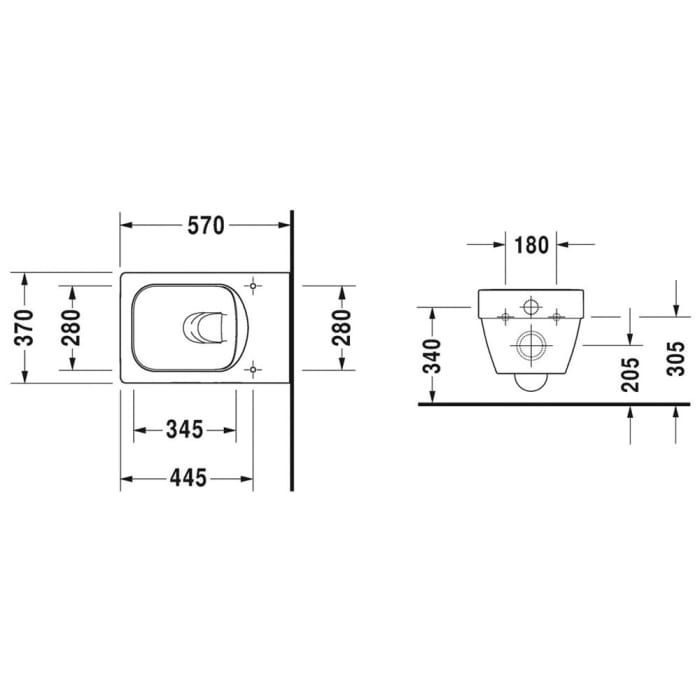 Duravit Vero Air Wand-WC, spülrandlos