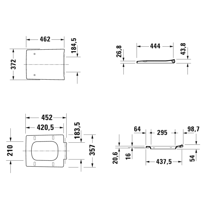 Duravit Design Classics WC-Sitz Viu ohne Absenkautomatik