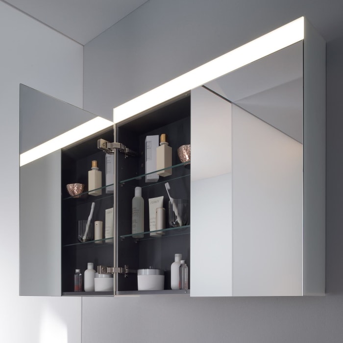 Duravit XBase MöbelSet 123 cm, mit Spiegelschrank