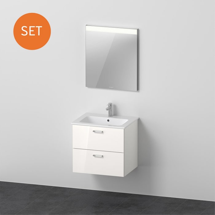 Duravit XBase MöbelSet 63 cm, mit Spiegel