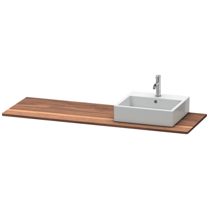 Duravit XSquare Massivholzkonsole 160 cm, mit einem Ausschnitt rechts