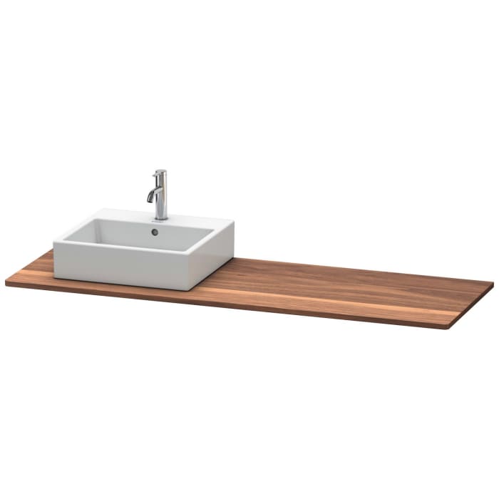 Duravit XSquare Massivholzkonsole 160 cm, mit einem Ausschnitt links