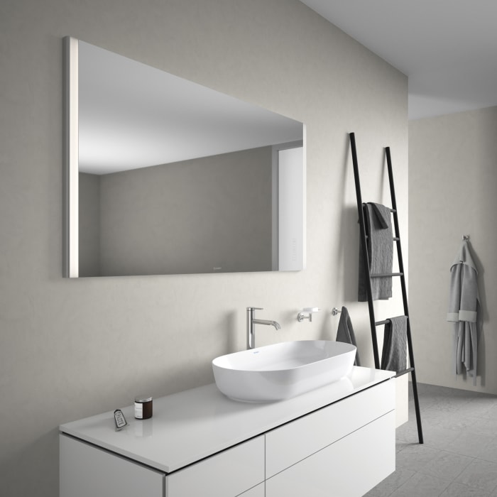 Duravit XSquare Badspiegel mit LED-Beleuchtung 140 x 80 cm