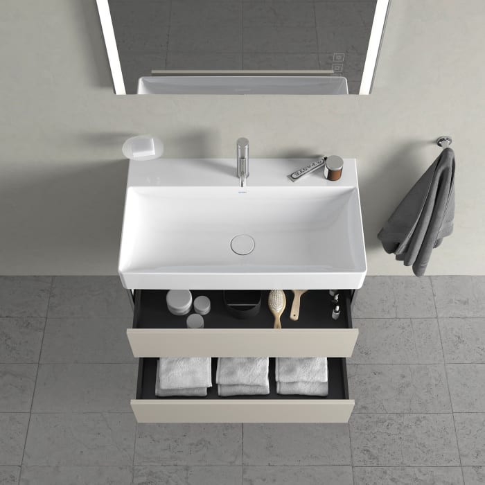 Duravit XSquare Waschtischunterbau wandhängend 78,4 cm, mit 2 Schubkästen