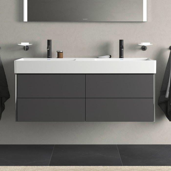 Duravit XSquare Waschtischunterbau wandhängend 118,4 cm, mit 4 Schubkästen