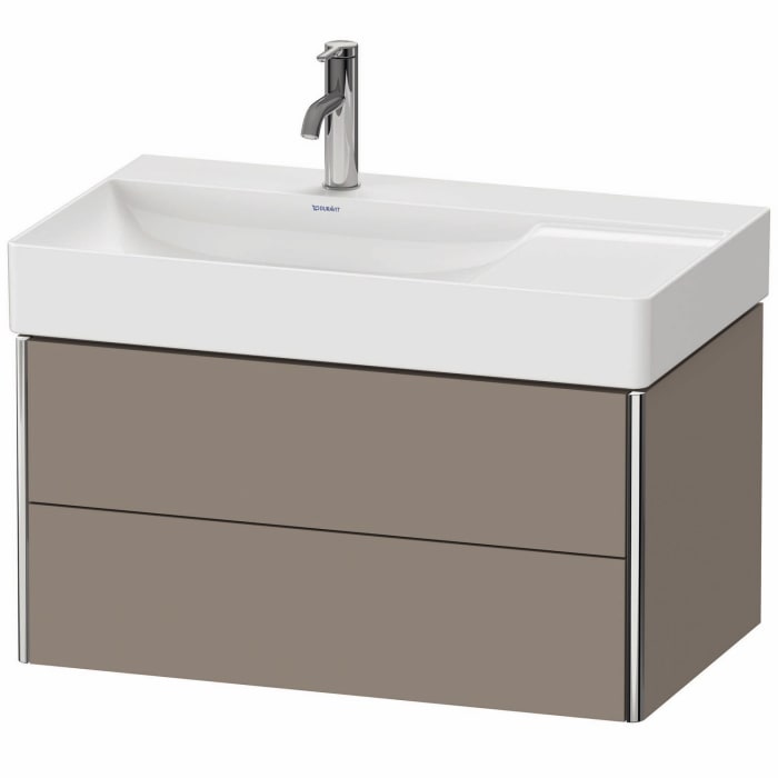 Duravit XSquare Waschtischunterbau wandhängend 78,4 cm, mit 2 Schubkästen, für Becken links