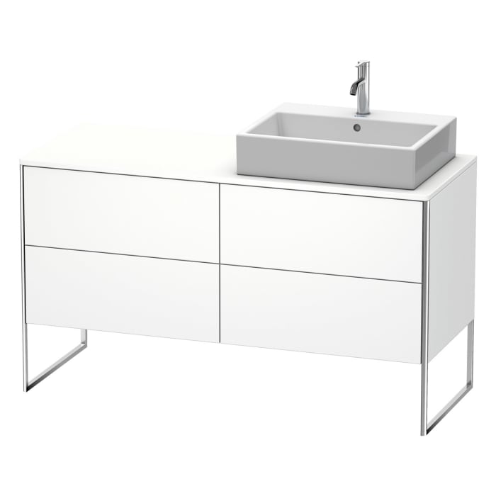Duravit XSquare Waschtischunterbau für Konsole stehend 140 cm mit 4 Auszüge, für Becken rechts