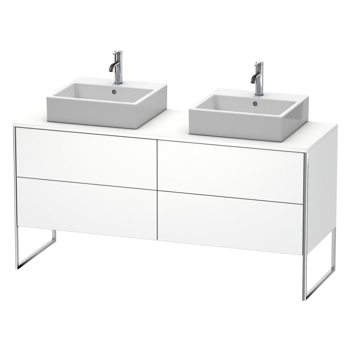 Duravit XSquare Waschtischunterbau für Konsole stehend 160 cm, mit 4 Auszüge, für 2 Becken