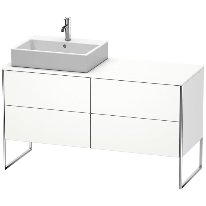 Duravit XSquare Waschtischunterbau für Konsole stehend 140 cm mit 4 Auszüge, für Becken links