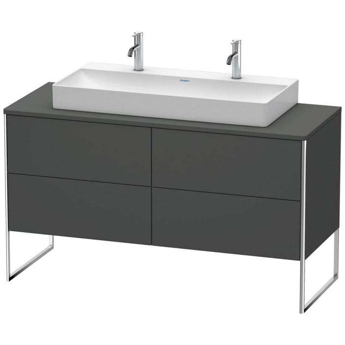 Duravit XSquare Waschtischunterbau für Konsole stehend 140 cm mit 4 Auszüge, für Becken mittig
