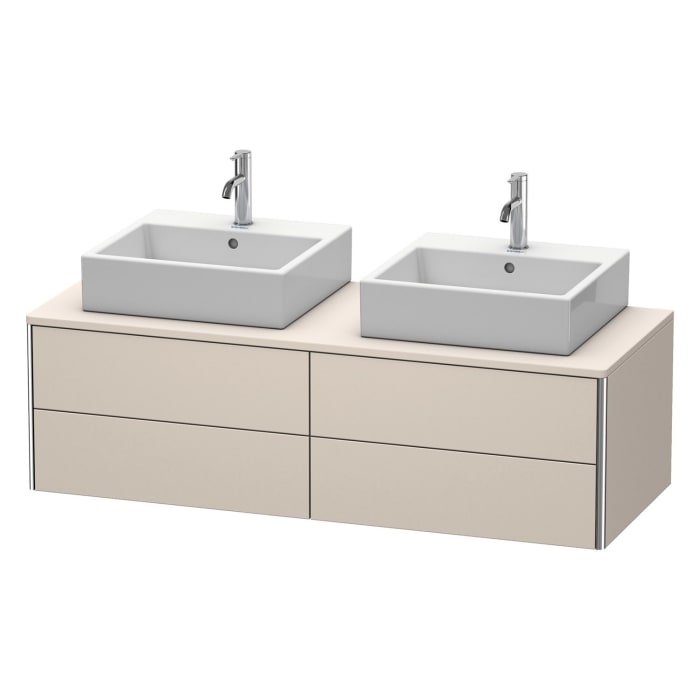 Duravit XSquare Waschtischunterbau für Konsole wandhängend 140 cm, mit 4 Schubkästen, für 2 Becken