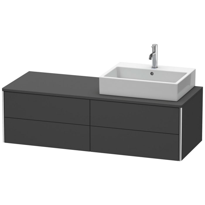 Duravit XSquare Waschtischunterbau für Konsole wandhängend 140 cm mit 4 Schubkästen, für Becken rechts