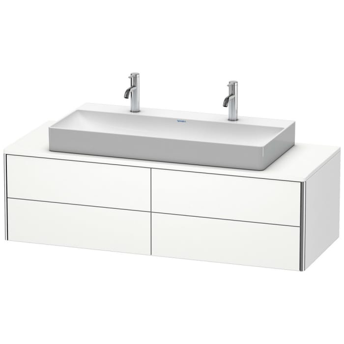 Duravit XSquare Waschtischunterbau für Konsole wandhängend 140 cm mit 4 Schubkästen, für Becken mittig