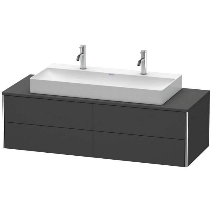 Duravit XSquare Waschtischunterbau für Konsole wandhängend 140 cm mit 4 Schubkästen, für Becken mittig