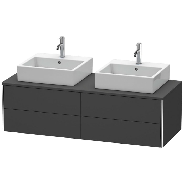 Duravit XSquare Waschtischunterbau für Konsole wandhängend 140 cm, mit 4 Schubkästen, für 2 Becken