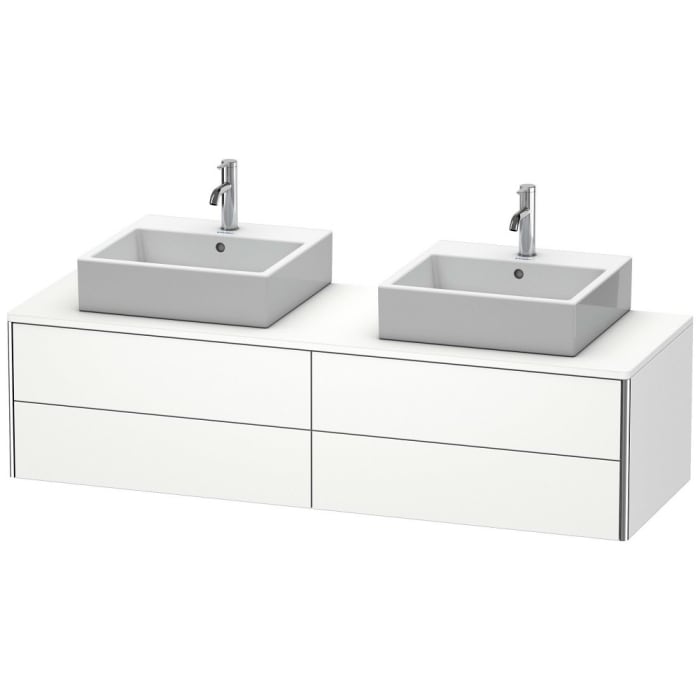 Duravit XSquare Waschtischunterbau für Konsole wandhängend 160 cm, mit 4 Schubkästen, für 2 Becken