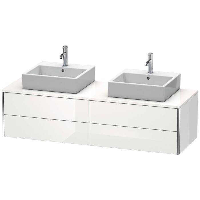 Duravit XSquare Waschtischunterbau für Konsole wandhängend 160 cm, mit 4 Schubkästen, für 2 Becken