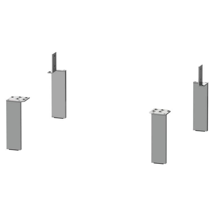 Duravit Sockelfüße Aluminium, 4 Stück