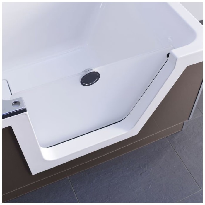 DUSCHOLUX Step-in Pure Badewanne 180 x 80 cm Einstieg rechts