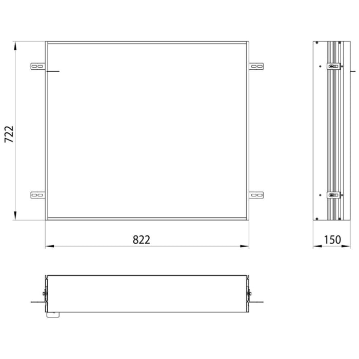 Emco prime Facelift Einbaurahmen für Unterputz LED-Lichtspiegelschrank 80 cm