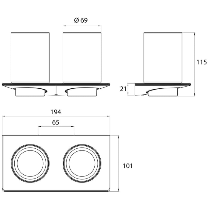 Emco art Doppelglashalter