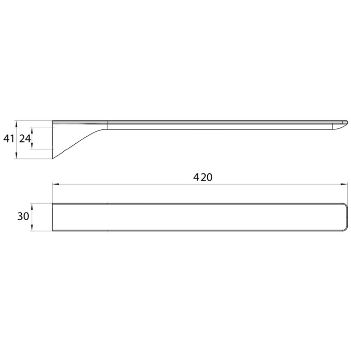 Emco art Handtuchhalter, 1-armig 42 cm