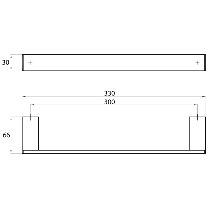 Emco liaison Neu Wannengriff 33 cm