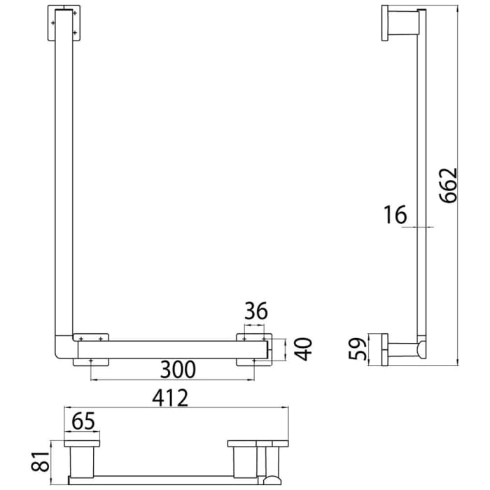 Emco Loft Winkelgriff, rechts, 90°