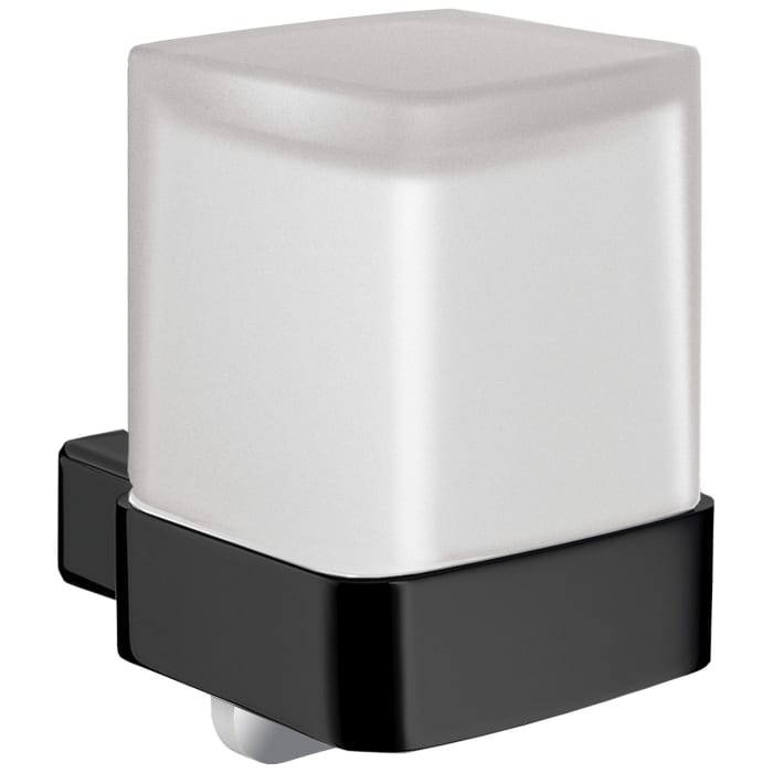 Emco Loft black Flüssigseifenspender mit Stülpbecher aus Kristallglas, satiniert