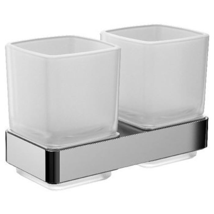 Emco Loft Doppelglashalter mit Kristallgläsern, satiniert