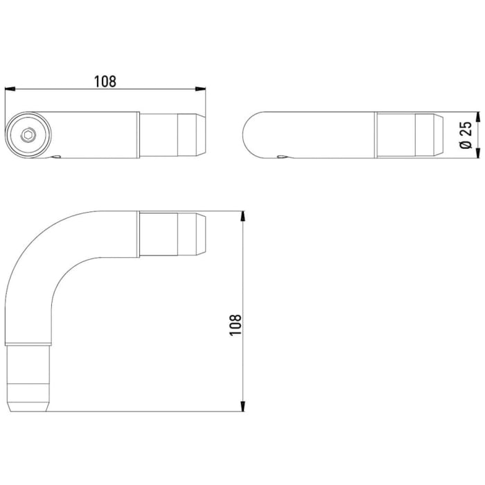 Emco system 2 Eckverbindung 90°