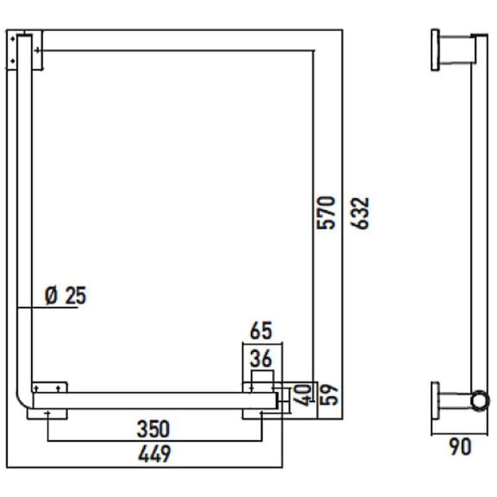 Emco system 2 Winkelgriff 90°