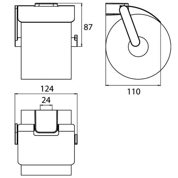 Emco Trend Papierhalter mit Deckel