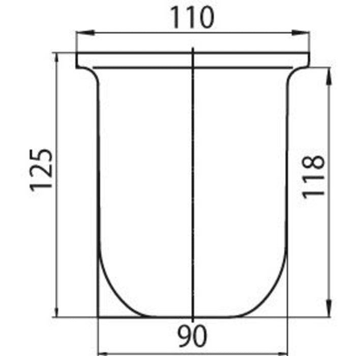 Emco rondo2 Ersatzglas für Bürstengarnitur