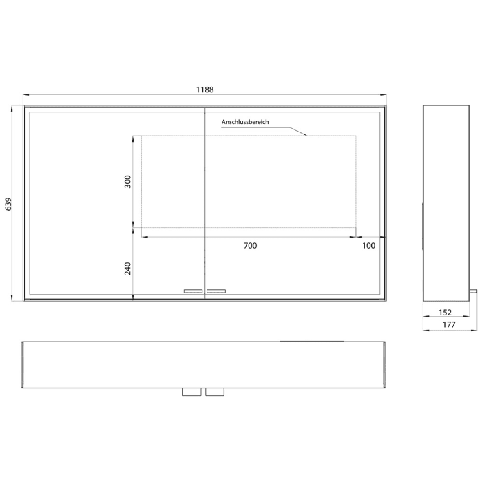 Emco asis prestige 2 LED-Lichtspiegelschrank 118,8 cm, ohne light System