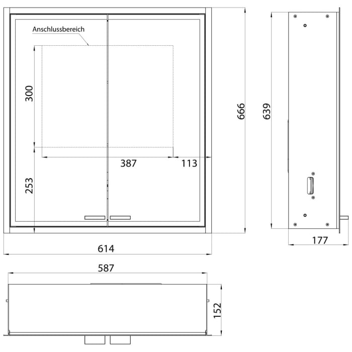 Emco asis prestige 2 LED-Lichtspiegelschrank 61,5 cm, ohne light System